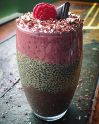 Chocolate, Vanilla And Raspberry Chia Pudding – Bunny's Bite