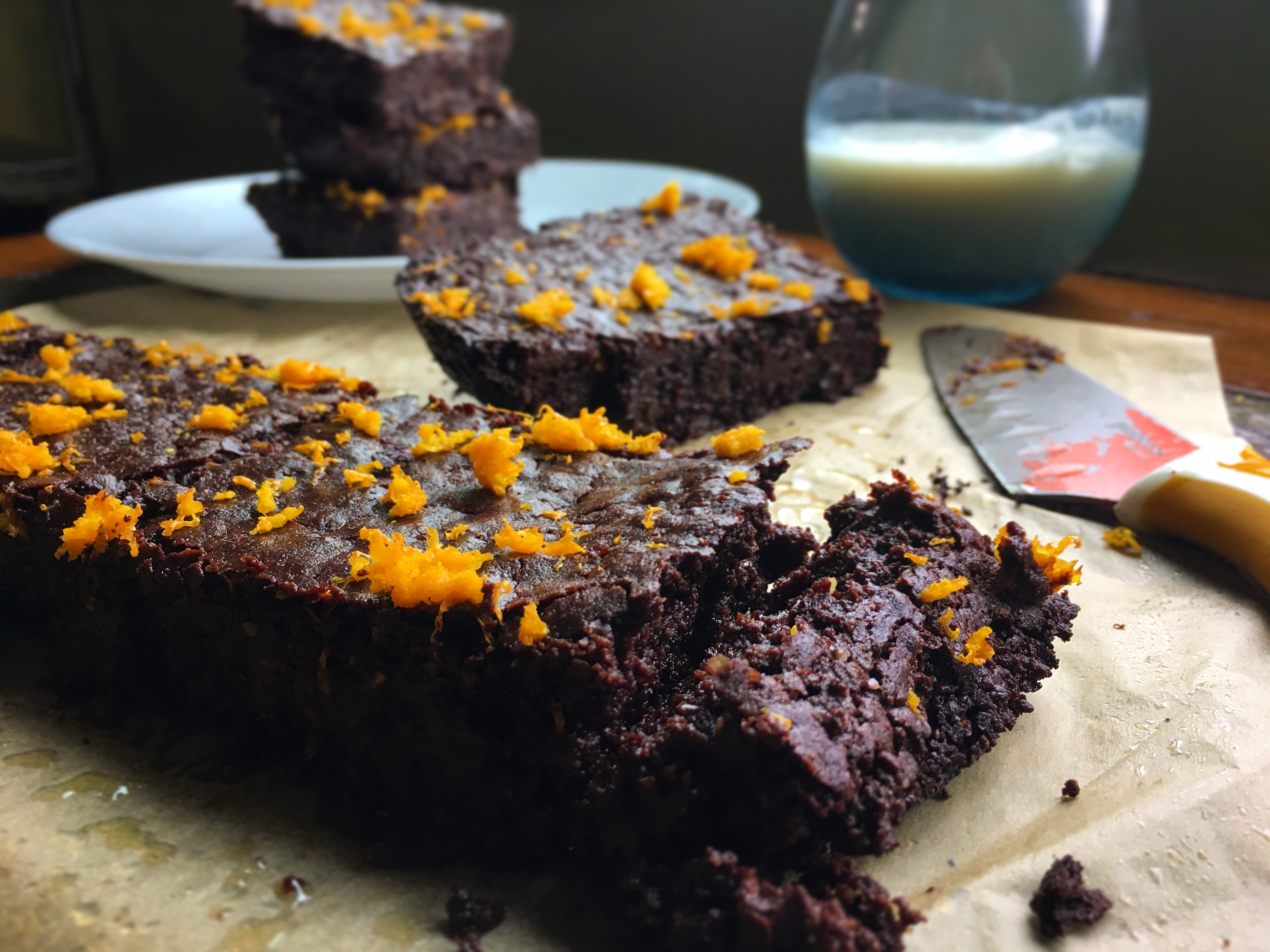 Chocolate Orange Brownies (V/GF) Bunny's Bite